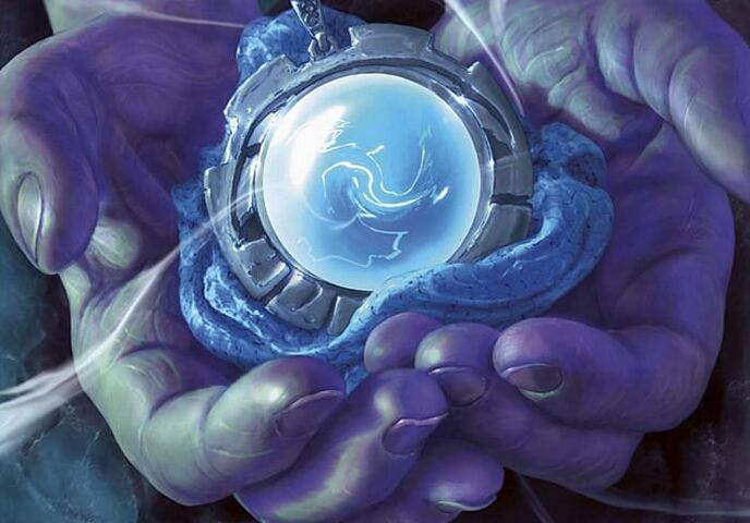 amulet in hand and charge it