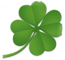 Four-leaf clover symbol of luck
