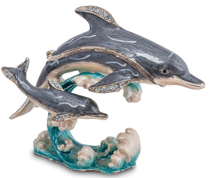 Dolphin statue to attract good luck