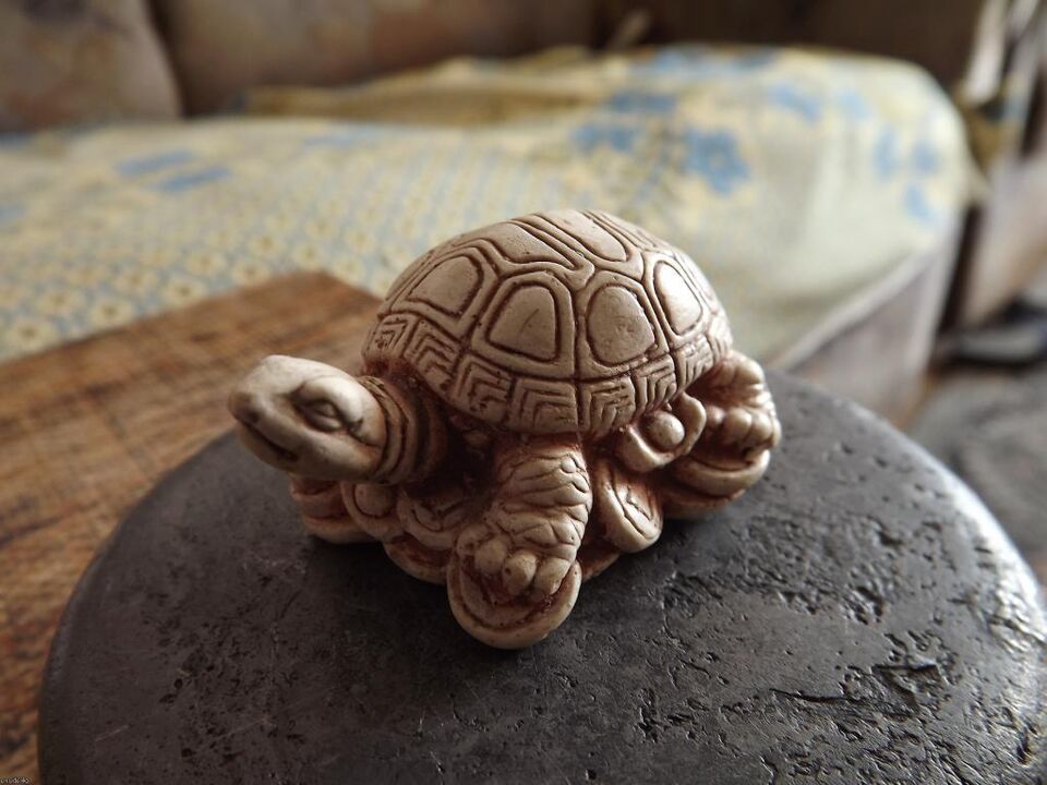 Tortoise statue as a good luck charm